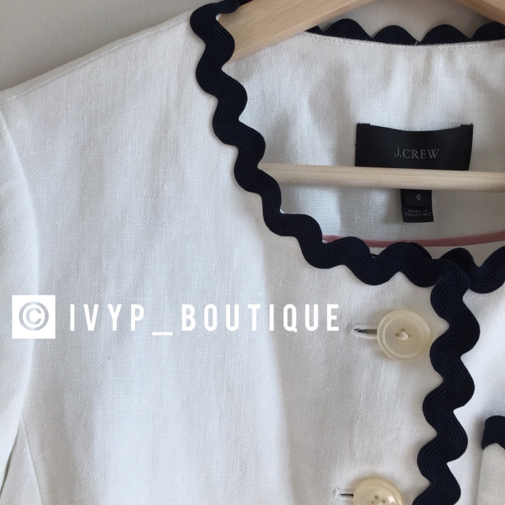 J.Crew Jacket With Rickrack Trim - Picture 4 of 8